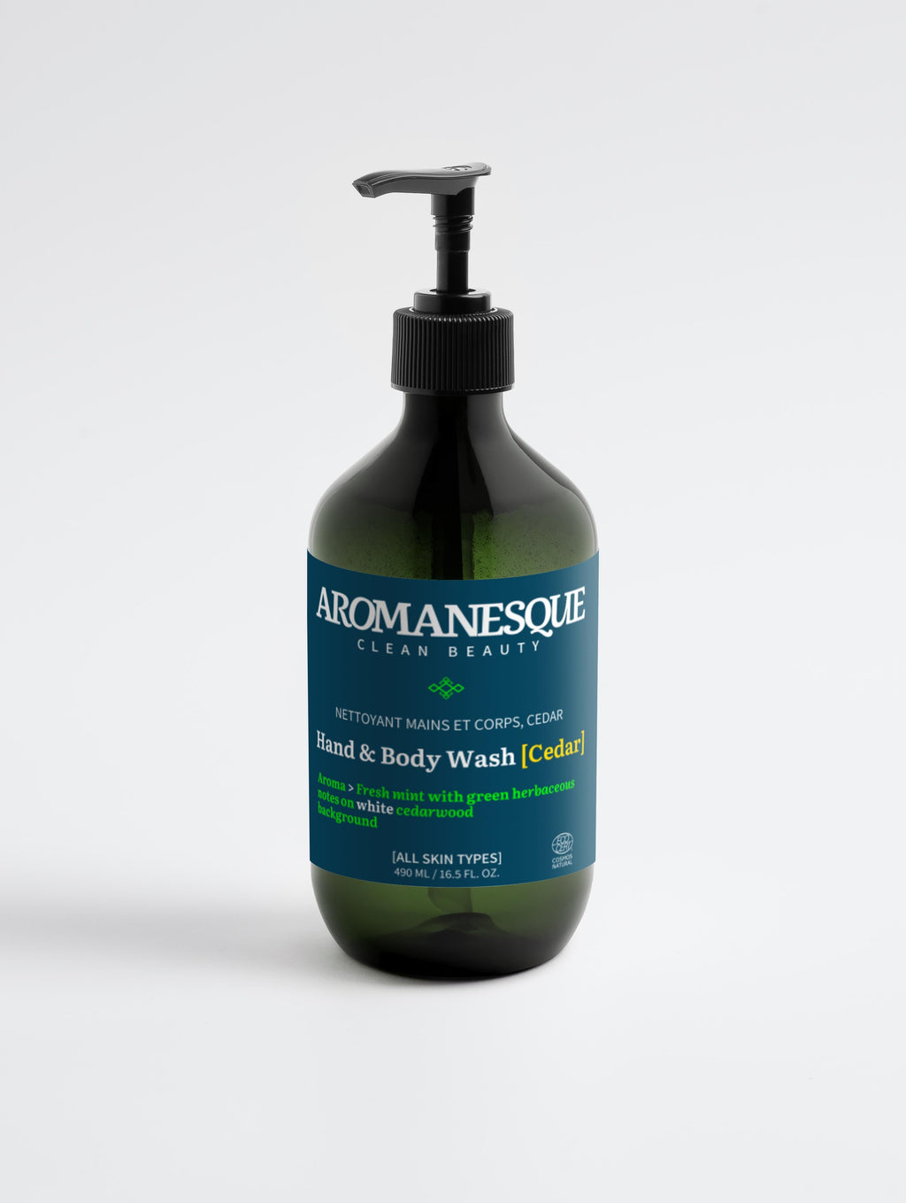 Aromanesque Hand & Body Wash, Peppermint & Dark Cedar