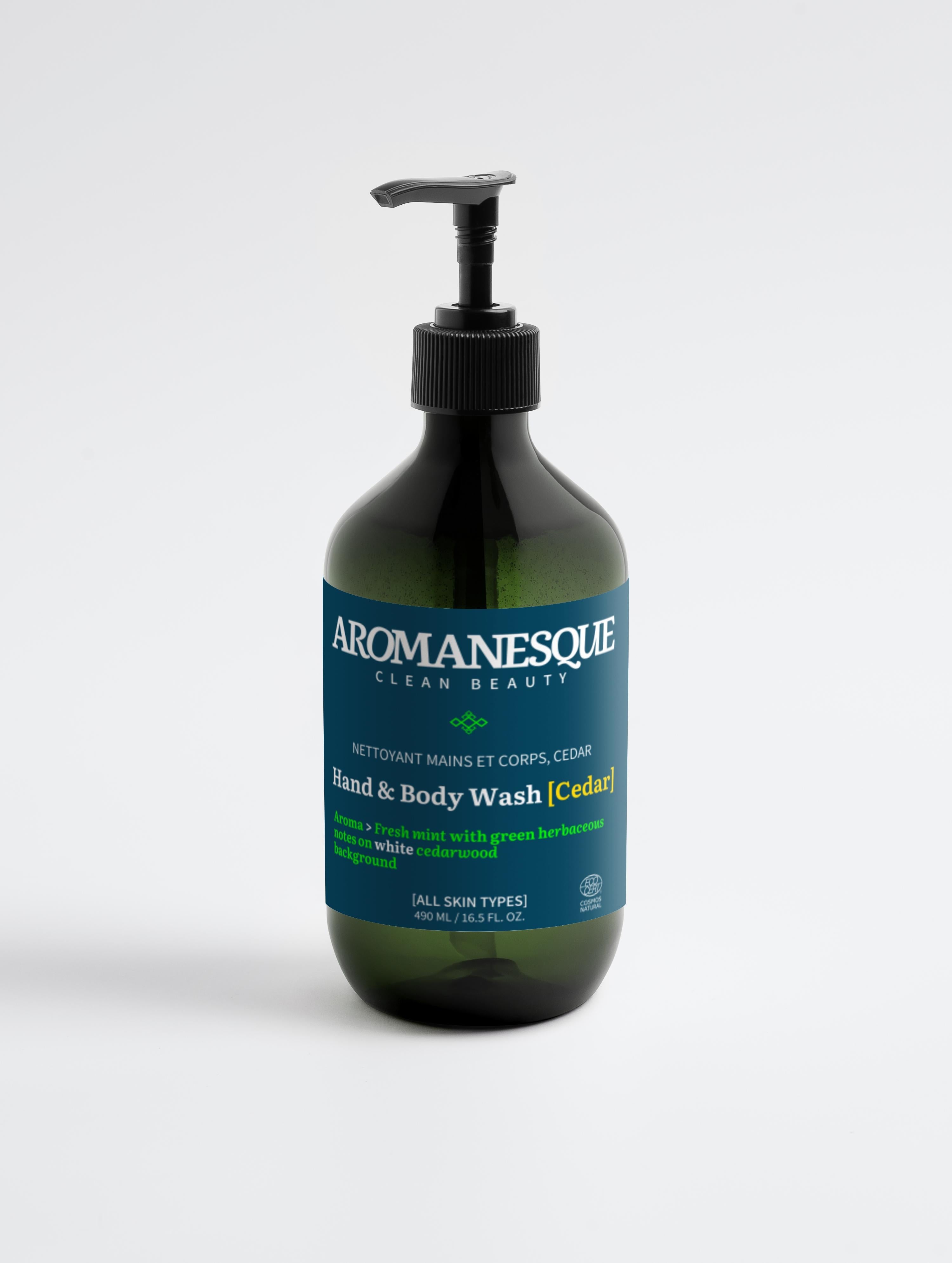 Aromanesque Hand & Body Wash, Peppermint & Dark Cedar