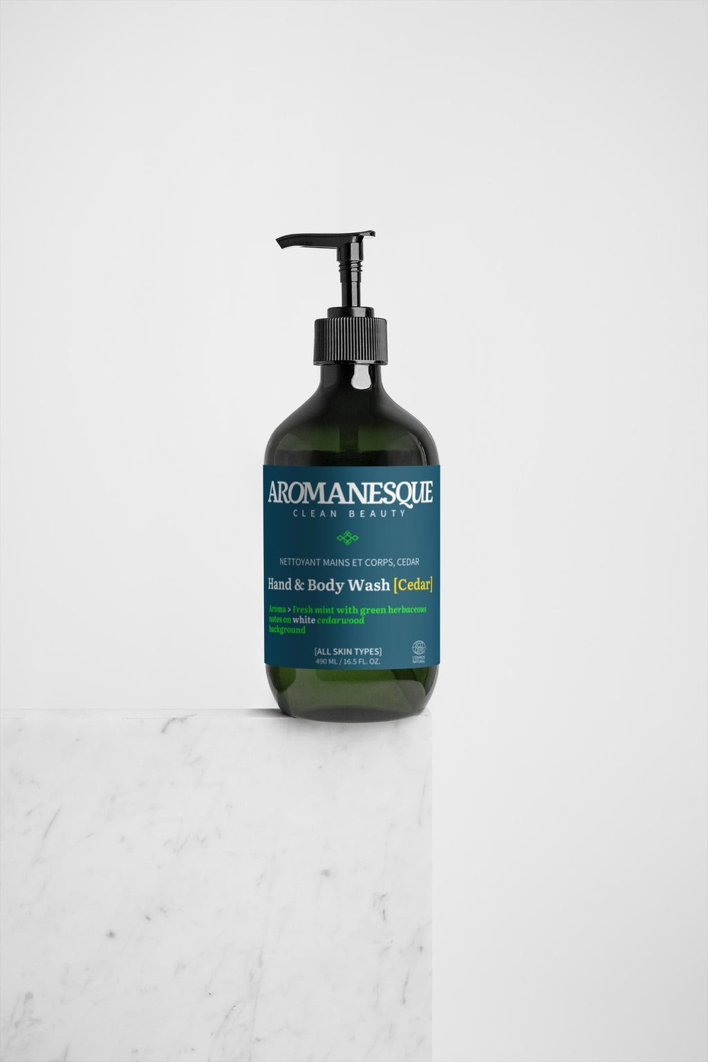 Aromanesque Hand & Body Wash, Peppermint & Dark Cedar